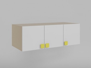 Антресоль на шкаф 3-х створчатый Клаксон без машинок (Белый/корпус Клен) в Томмоте - tommot.mebel54.com | фото