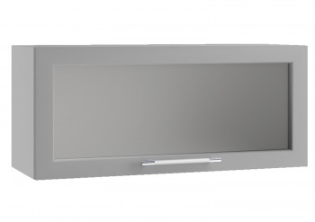 Барселона ШВГС 800 Шкаф верхний горизонтальный со стеклом (Голубой тик/корпус Венге) в Томмоте - tommot.mebel54.com | фото