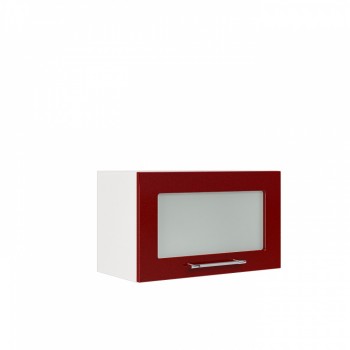 Бруклин ШВГС 600 Шкаф верхний горизонтальный со стеклом (Бетон белый/корпус Белый) в Томмоте - tommot.mebel54.com | фото