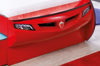 CARBED Кровать-машина Coupe с выдвижной кроватью Red 20.03.1306.00 в Томмоте - tommot.mebel54.com | фото