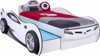 CARBED Кровать-машина Coupe с выдвижной кроватью White 20.03.1310.00 в Томмоте - tommot.mebel54.com | фото