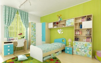 Детская комната Твит (Белый/Зеленый/корпус Клен) в Томмоте - tommot.mebel54.com | фото