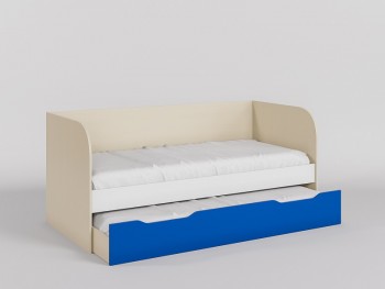 Диван-кровать Скай люкс (Синий/Белый/корпус Клен) в Томмоте - tommot.mebel54.com | фото