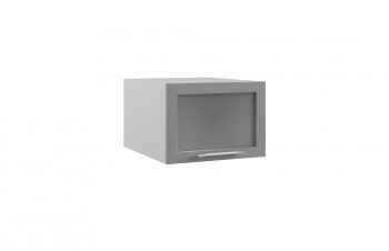 Гарда ГПГС 500 шкаф верхний горизонтальный глубокий со стеклом (Джинс/корпус Серый) в Томмоте - tommot.mebel54.com | фото