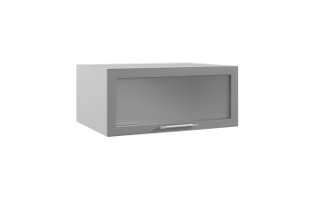 Гарда ГПГС 800 шкаф верхний горизонтальный глубокий со стеклом (Джинс/корпус Серый) в Томмоте - tommot.mebel54.com | фото