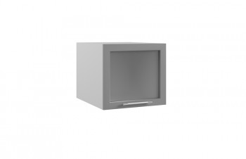 Гарда ГВПГС 500 шкаф верхний горизонтальный глубокий со стеклом высокий (Ваниль/корпус Серый) в Томмоте - tommot.mebel54.com | фото