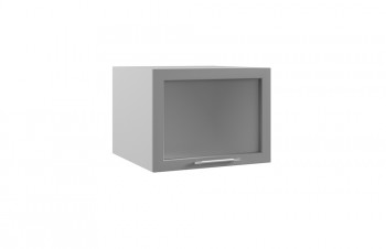 Гарда ГВПГС 600 шкаф верхний горизонтальный глубокий со стеклом высокий (Ваниль/корпус Серый) в Томмоте - tommot.mebel54.com | фото