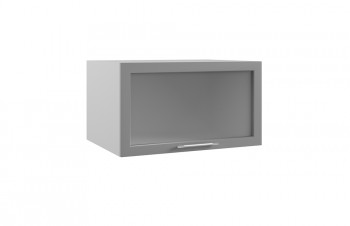 Гарда ГВПГС 800 шкаф верхний горизонтальный глубокий со стеклом высокий (Ваниль/корпус Серый) в Томмоте - tommot.mebel54.com | фото