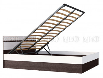 Ким кровать с подъемным механизмом 1,4 (Венге/белый глянец) в Томмоте - tommot.mebel54.com | фото