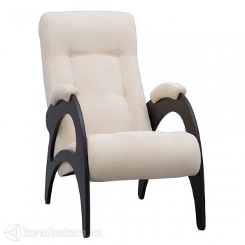 Кресло для отдыха Неаполь Модель 9 без лозы (Венге-эмаль/Ткань Ваниль Verona Vanilla) в Томмоте - tommot.mebel54.com | фото