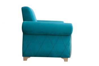 Кресло для отдыха "Порто" (велюр киви бирюза / микровельвет крем) в Томмоте - tommot.mebel54.com | фото
