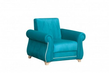 Кресло для отдыха "Порто" (велюр киви бирюза / микровельвет крем) в Томмоте - tommot.mebel54.com | фото