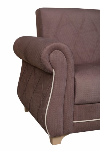 Кресло для отдыха "Порто" (велюр текстура лиловый / микровельвет крем)/осн. в Томмоте - tommot.mebel54.com | фото