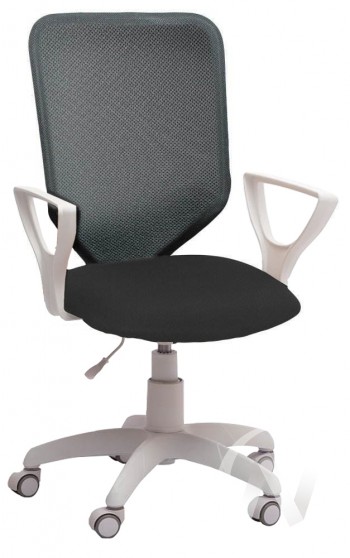 Кресло компьютерное Элегия S (белый/ткань сетка темно-серая) в Томмоте - tommot.mebel54.com | фото
