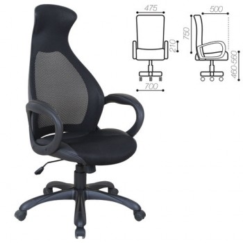 Кресло офисное BRABIX Genesis EX-517 (черное) в Томмоте - tommot.mebel54.com | фото