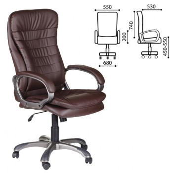 Кресло офисное BRABIX Omega EX-589 (коричневое) в Томмоте - tommot.mebel54.com | фото