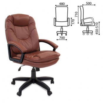 Кресло офисное BRABIX Trend EX-568 (коричневый) в Томмоте - tommot.mebel54.com | фото