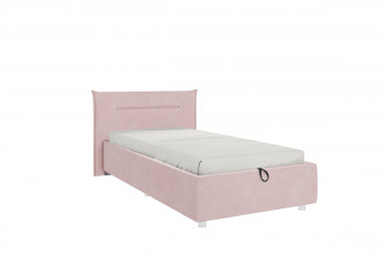 Кровать 0.9 Альба (Нежно-розовый велюр/под-мех) в Томмоте - tommot.mebel54.com | фото
