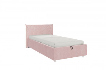 Кровать 0.9 Бест (Нежно-розовый велюр/под-мех) в Томмоте - tommot.mebel54.com | фото