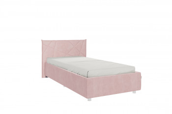 Кровать 0.9 Бест с основанием (Нежно-розовый велюр) в Томмоте - tommot.mebel54.com | фото