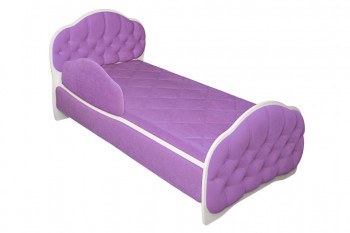 Кровать 160 Гармония 67 Светло-фиолетовый (мягкий бортик) в Томмоте - tommot.mebel54.com | фото