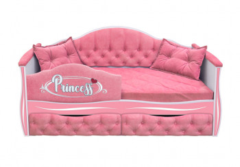 Кровать 160 серии Иллюзия 2 ящика 36 Розовый (мягкий бортик/подушки) в Томмоте - tommot.mebel54.com | фото