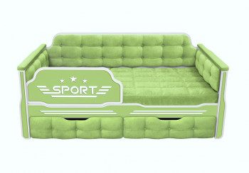 Кровать 160 серии Спорт 2 ящика 81 Фисташка (мягкие боковые накладки) в Томмоте - tommot.mebel54.com | фото