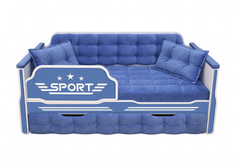 Кровать 170 серии Спорт 1 ящик 85 Синий (подушки) в Томмоте - tommot.mebel54.com | фото