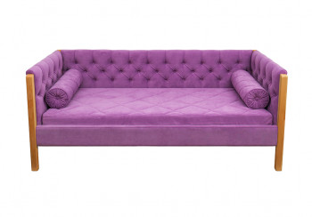 Кровать 180 серии Леди  32 Фиолетовый (подушка валик) в Томмоте - tommot.mebel54.com | фото