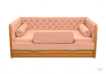 Кровать 180 серии Леди + ящик 15 Бледно-розовый (мягкий бортик/подушка валик) в Томмоте - tommot.mebel54.com | фото