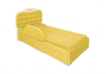 Кровать 190 Атлет Lux 74 Жёлтый (мягкий бортик) в Томмоте - tommot.mebel54.com | фото