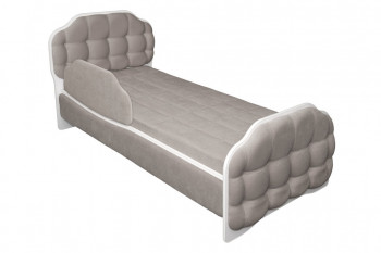 Кровать 190 Атлет Lux 96 Серый (мягкий бортик) в Томмоте - tommot.mebel54.com | фото