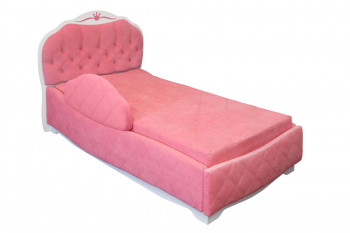 Кровать 190 Гармония Lux 36 Розовый (мягкий бортик) в Томмоте - tommot.mebel54.com | фото