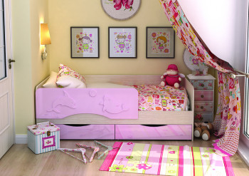 Кровать Алиса КР-812 1,6 Белфорд/Розовый металлик в Томмоте - tommot.mebel54.com | фото