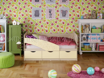 Кровать Бабочки 1,6м (Ваниль матовый) в Томмоте - tommot.mebel54.com | фото