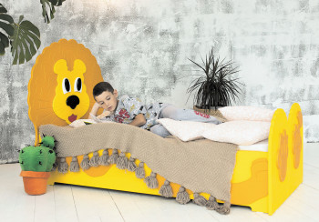 Кровать детская Лева 1.6 Желтый/Оранжевый в Томмоте - tommot.mebel54.com | фото