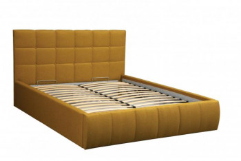 Кровать "Диана" ш. 1400 (Н=1010мм) (жаккард горчица) в Томмоте - tommot.mebel54.com | фото
