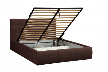 Кровать "Диана" ш. 1600 (Н=1010мм) (жаккард шоколад) в Томмоте - tommot.mebel54.com | фото