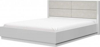 Кровать двойная 1600х2000 Вива (Белый/Белый глянец/Платина) в Томмоте - tommot.mebel54.com | фото
