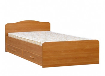 Кровать двойная с ящиками 1400-1 без матраса (круглые спинки) Вишня Оксфорд в Томмоте - tommot.mebel54.com | фото