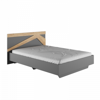 Кровать двухспальная 1,4м Теодора (графит/дуб крафт золотой) в Томмоте - tommot.mebel54.com | фото