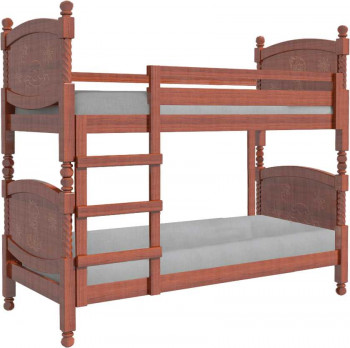 Кровать двухъярусная Валерия из массива сосны 800*1890 Орех в Томмоте - tommot.mebel54.com | фото