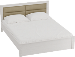 Кровать Элана 1200 с основанием Бодега белая в Томмоте - tommot.mebel54.com | фото