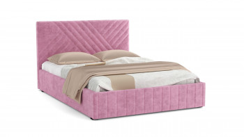 Кровать Гамма ш. 1400 (без основания для хранения) (велюр тенерифе розовый) в Томмоте - tommot.mebel54.com | фото