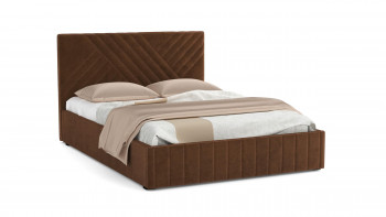 Кровать Гамма ш. 1400 (без основания для хранения) (велюр тенерифе шоколад) в Томмоте - tommot.mebel54.com | фото