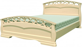 Кровать Грация-1 из массива сосны 1400*2000 Орех в Томмоте - tommot.mebel54.com | фото