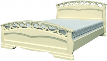 Кровать Грация-1 из массива сосны 1400*2000 Орех в Томмоте - tommot.mebel54.com | фото