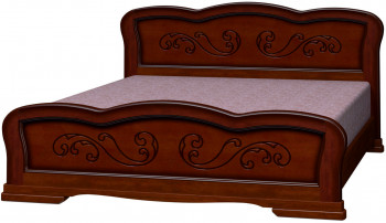 Кровать Карина-8 из массива сосны 1600*2000 Орех в Томмоте - tommot.mebel54.com | фото