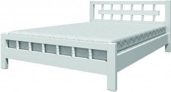 Кровать Натали-5 из массива сосны 1200*2000 Белый античный в Томмоте - tommot.mebel54.com | фото