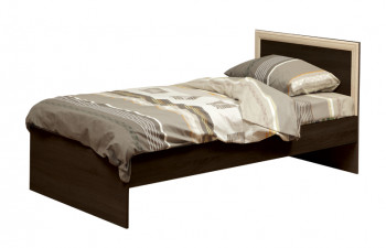 Кровать одинарная 21.55 (шир. 900) с настилом (венге/профиль дуб линдберг)/осн. в Томмоте - tommot.mebel54.com | фото